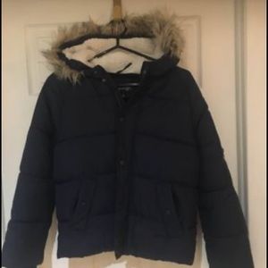 Boys puffer coat with hood